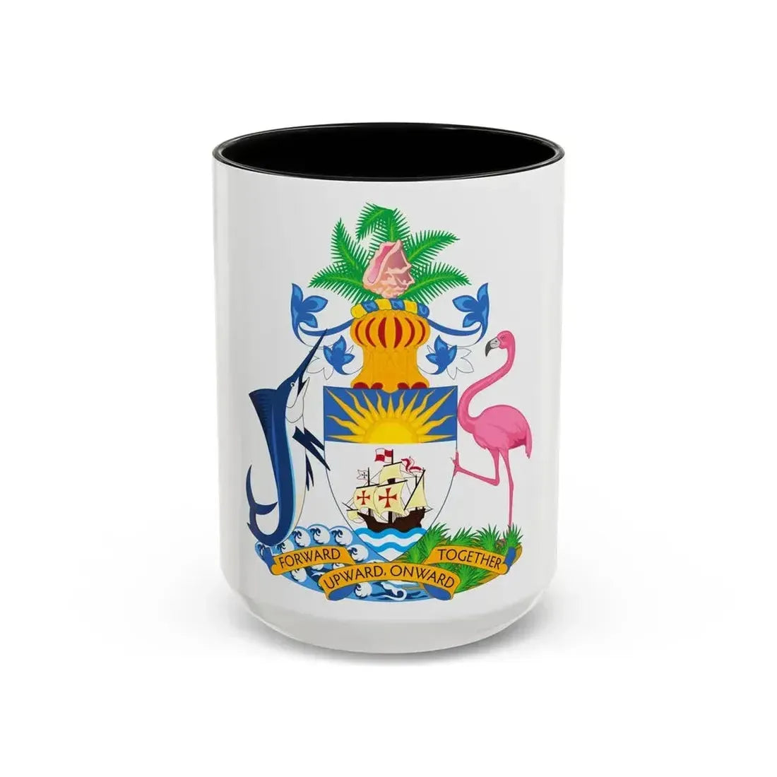 Coat of Arms of The Bahamas - Accent Coffee Mug 15oz Black - Go Mug Yourself