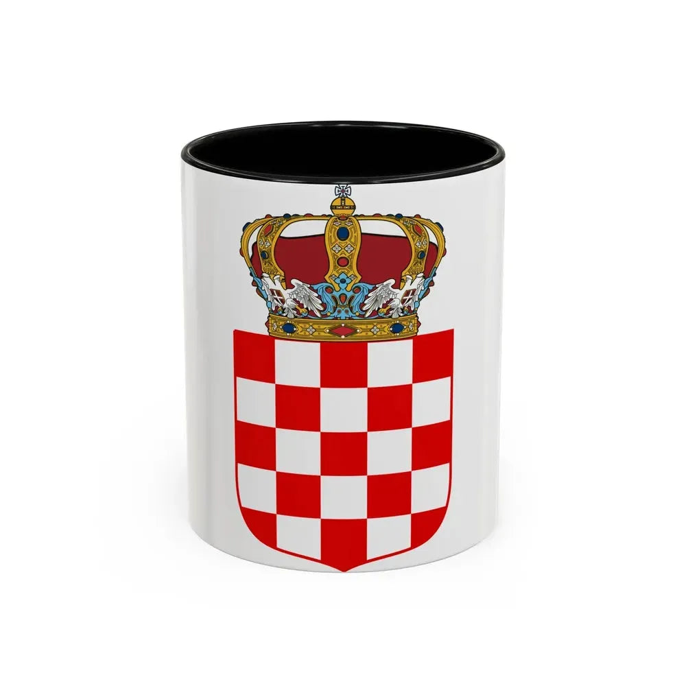 Coat of Arms of the Banate of Croatia - Accent Coffee Mug 11oz Black - Go Mug Yourself