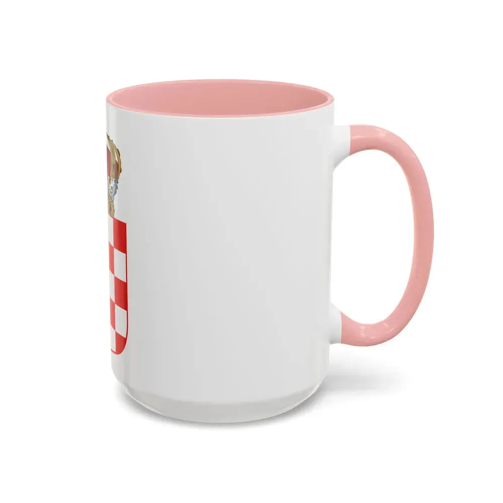Coat of Arms of the Banate of Croatia - Accent Coffee Mug - Go Mug Yourself