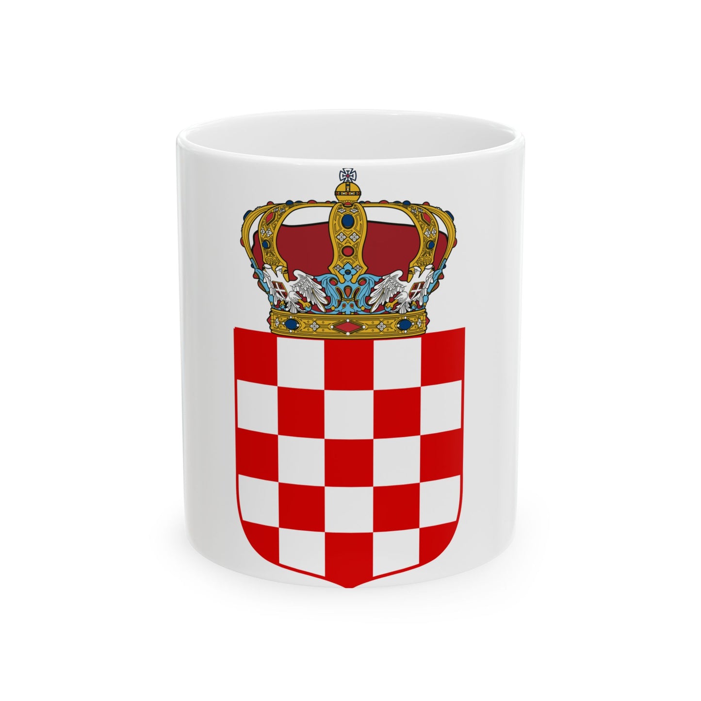 Coat of Arms of the Banate of Croatia - White Coffee Mug-11oz-Go Mug Yourself