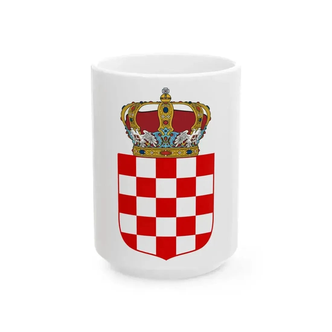 Coat of Arms of the Banate of Croatia - White Coffee Mug 15oz - Go Mug Yourself