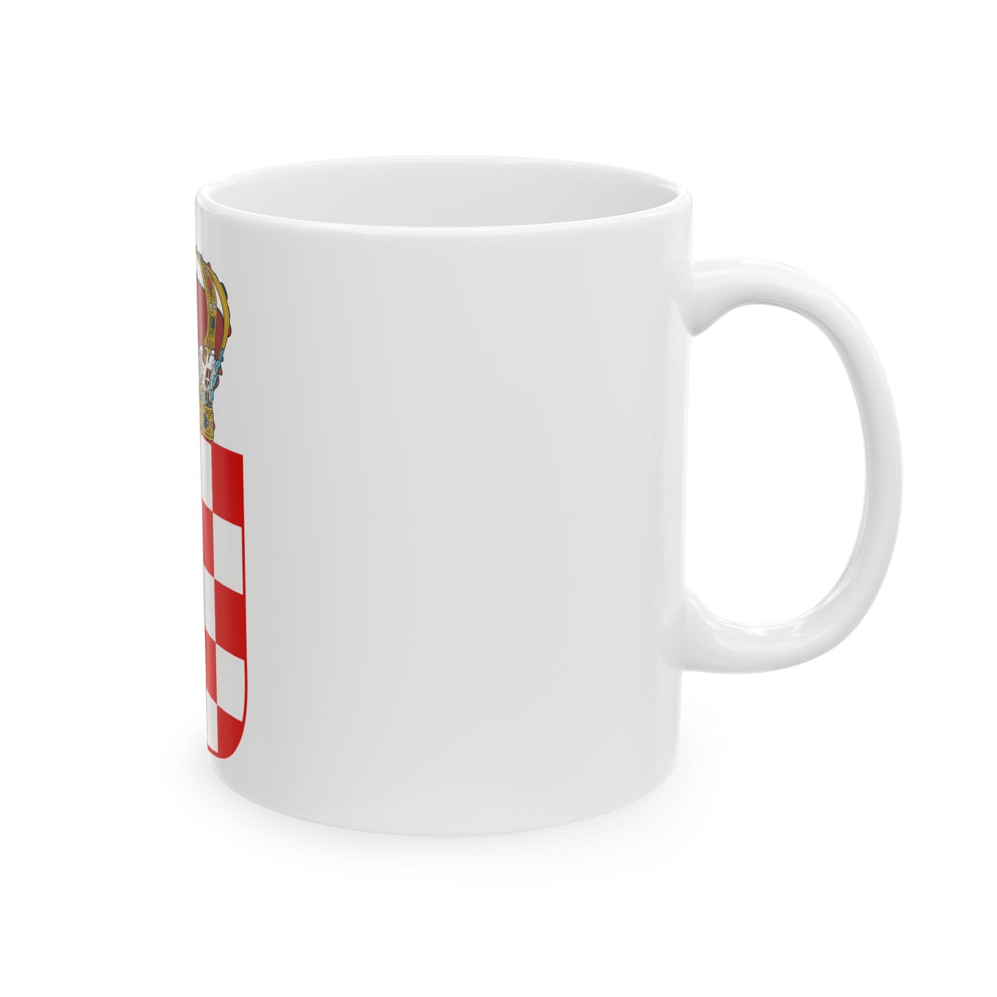Coat of Arms of the Banate of Croatia - White Coffee Mug-Go Mug Yourself