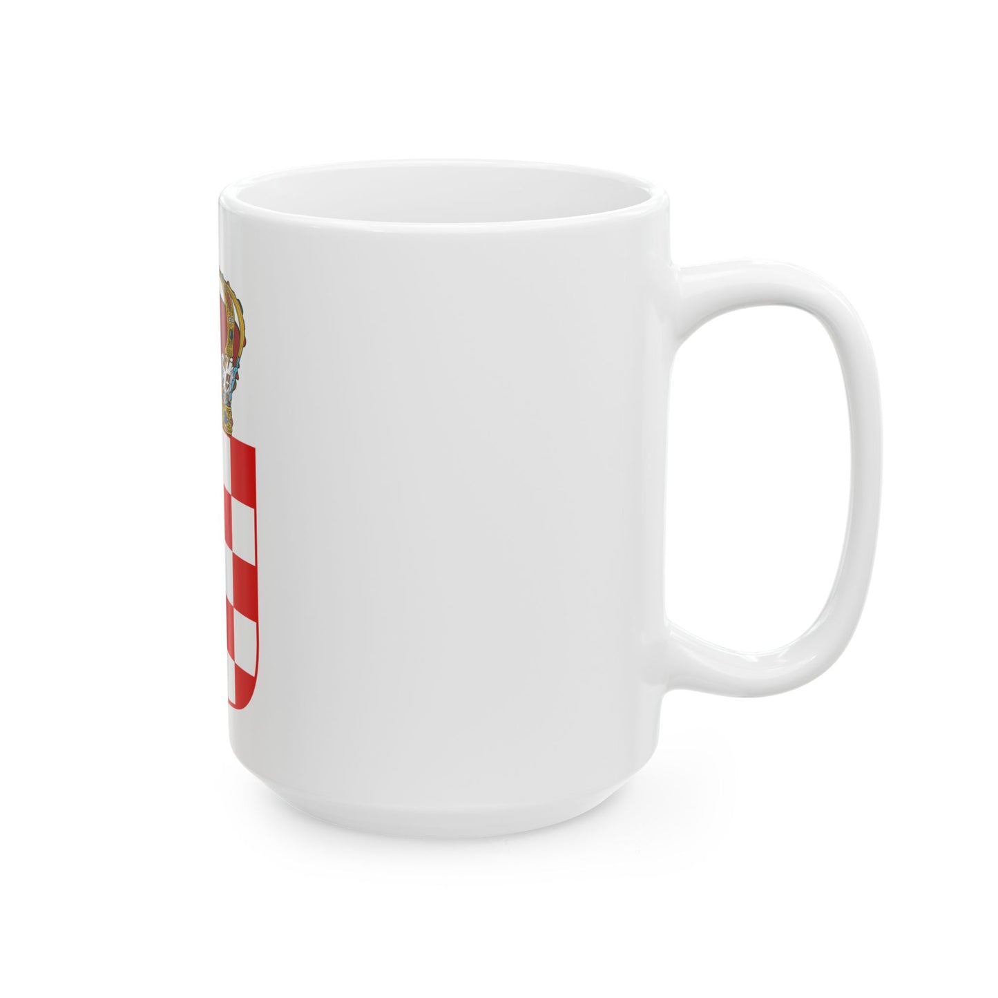 Coat of Arms of the Banate of Croatia - White Coffee Mug-Go Mug Yourself