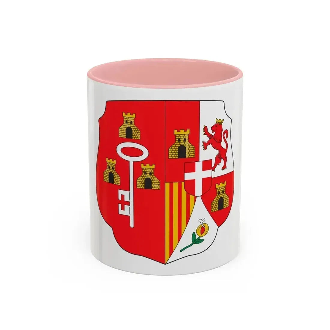 Coat of arms of the Captaincy General of Cuba - Accent Coffee Mug 11oz Pink - Go Mug Yourself