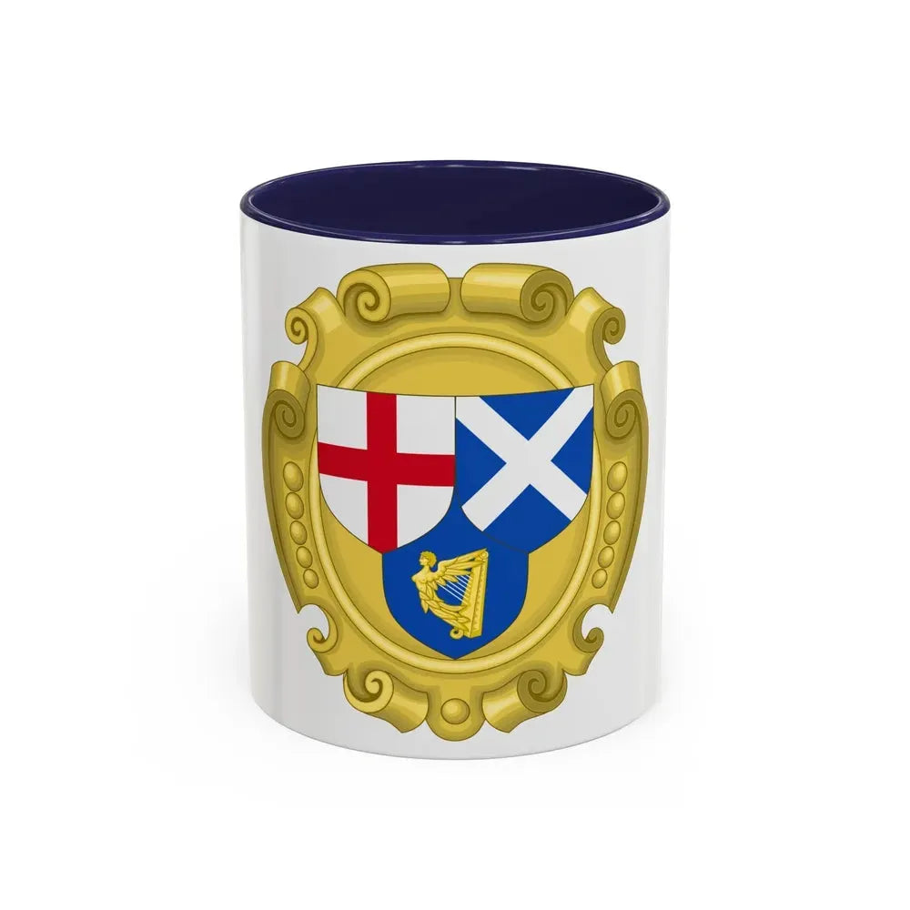 Coat of Arms of the Commonwealth of England, Scotland and Ireland - Accent Coffee Mug 11oz Navy - Go Mug Yourself