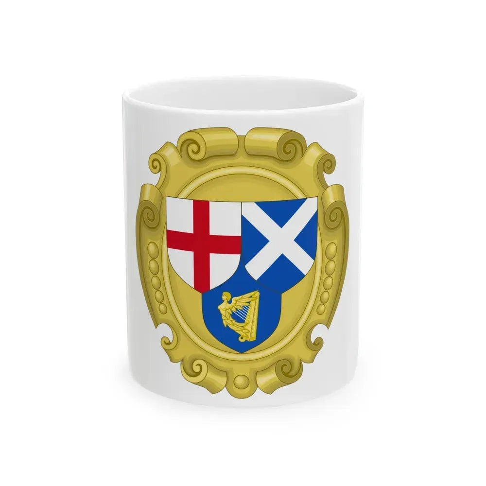 Coat of Arms of the Commonwealth of England, Scotland and Ireland - White Coffee Mug 11oz - Go Mug Yourself