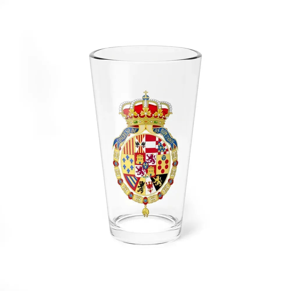 Coat of Arms of the Congress of Spain - Pint Glass 16oz 16oz - Go Mug Yourself