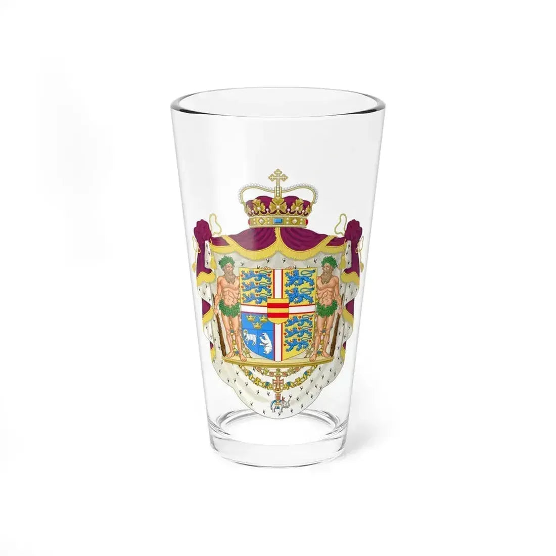 Coat of arms of the Crown Prince of Denmark - Pint Glass 16oz 16oz - Go Mug Yourself