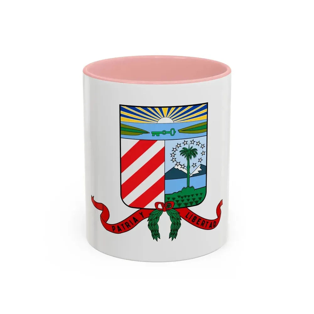 Coat of arms of the Cuban Filibuster Movement - Accent Coffee Mug 11oz Pink - Go Mug Yourself