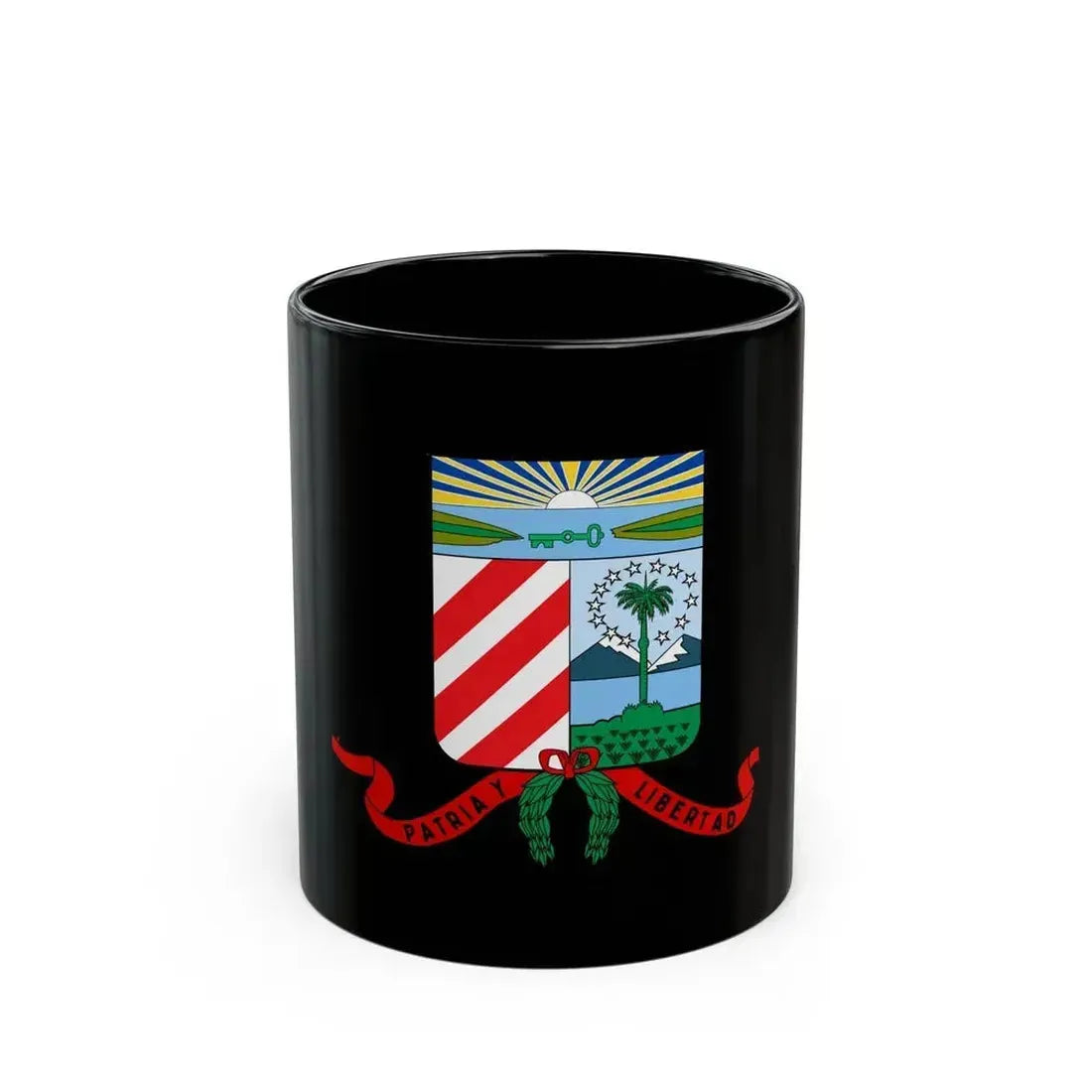 Coat of arms of the Cuban Filibuster Movement - Black Coffee Mug 11oz - Go Mug Yourself