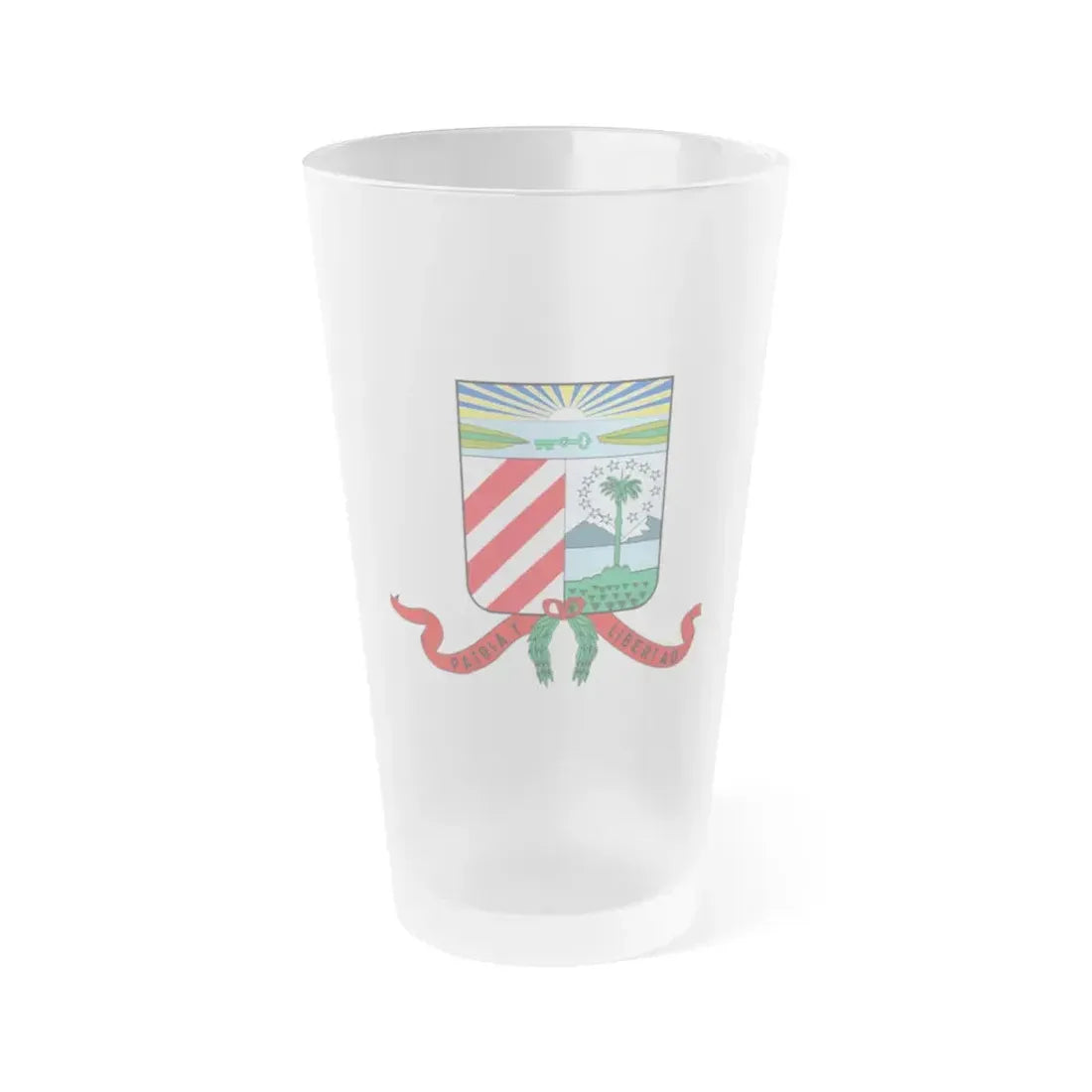 Coat of arms of the Cuban Filibuster Movement - Frosted Pint Glass 16oz Default Title - Go Mug Yourself