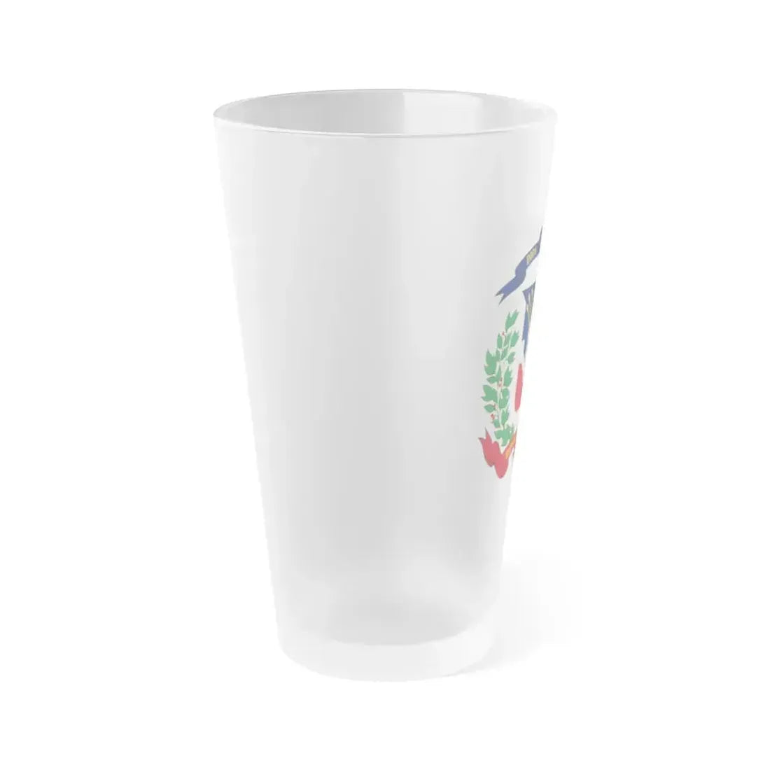Coat of arms of the Dominican Republic - Frosted Pint Glass 16oz - Go Mug Yourself