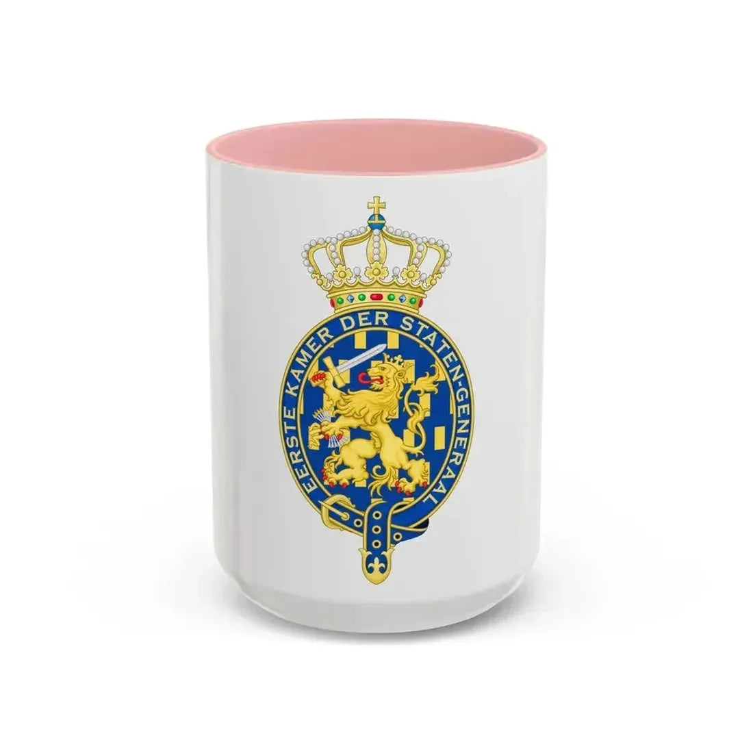 Coat of arms of the Eerste Kamer - Accent Coffee Mug 15oz Pink - Go Mug Yourself