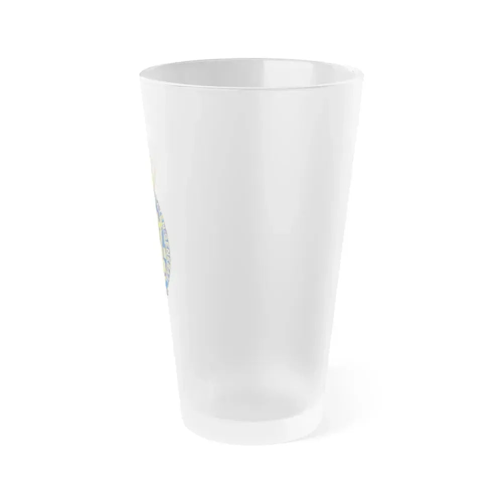 Coat of arms of the Eerste Kamer - Frosted Pint Glass 16oz - Go Mug Yourself