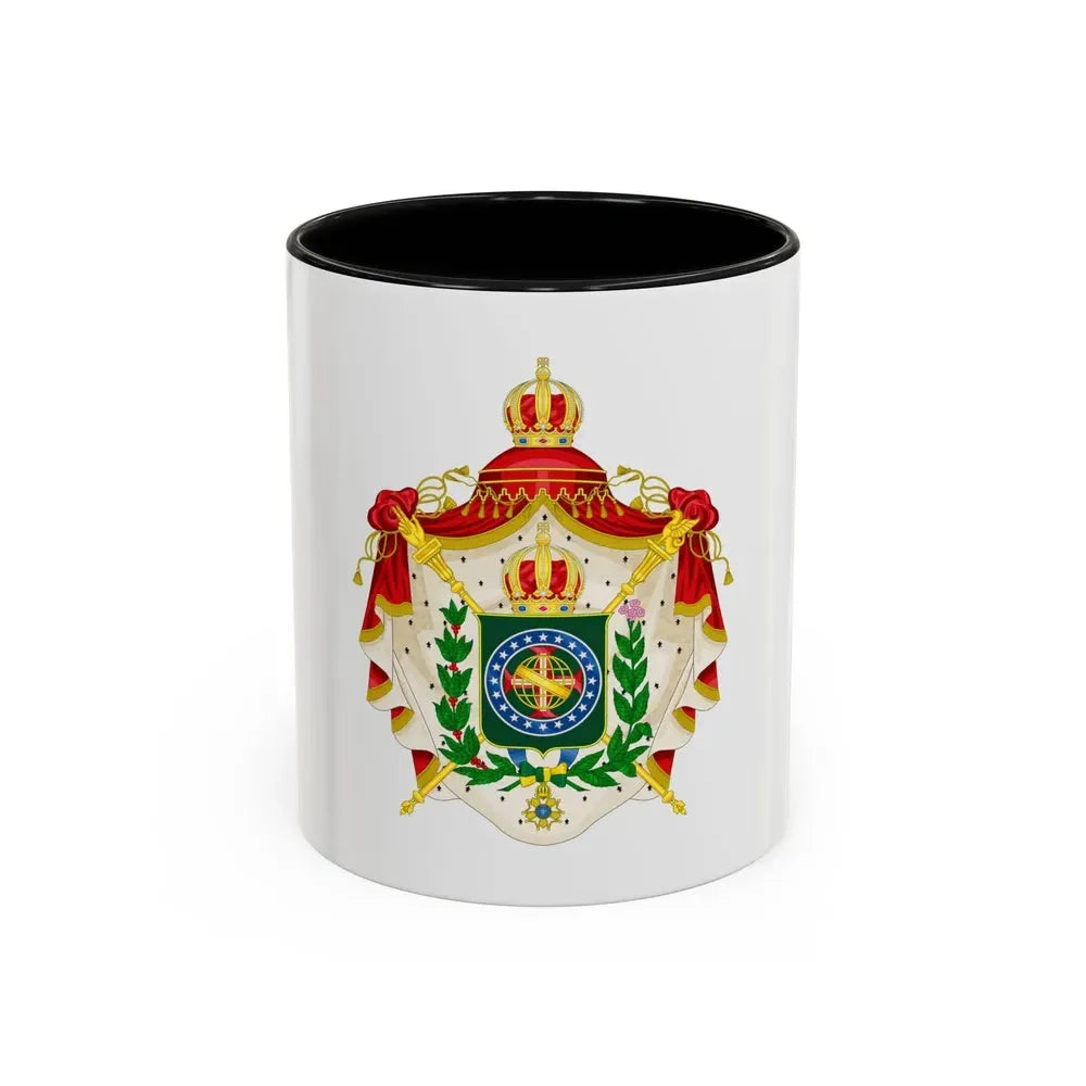 Coat of arms of the Empire of Brazil - Accent Coffee Mug 11oz Black - Go Mug Yourself