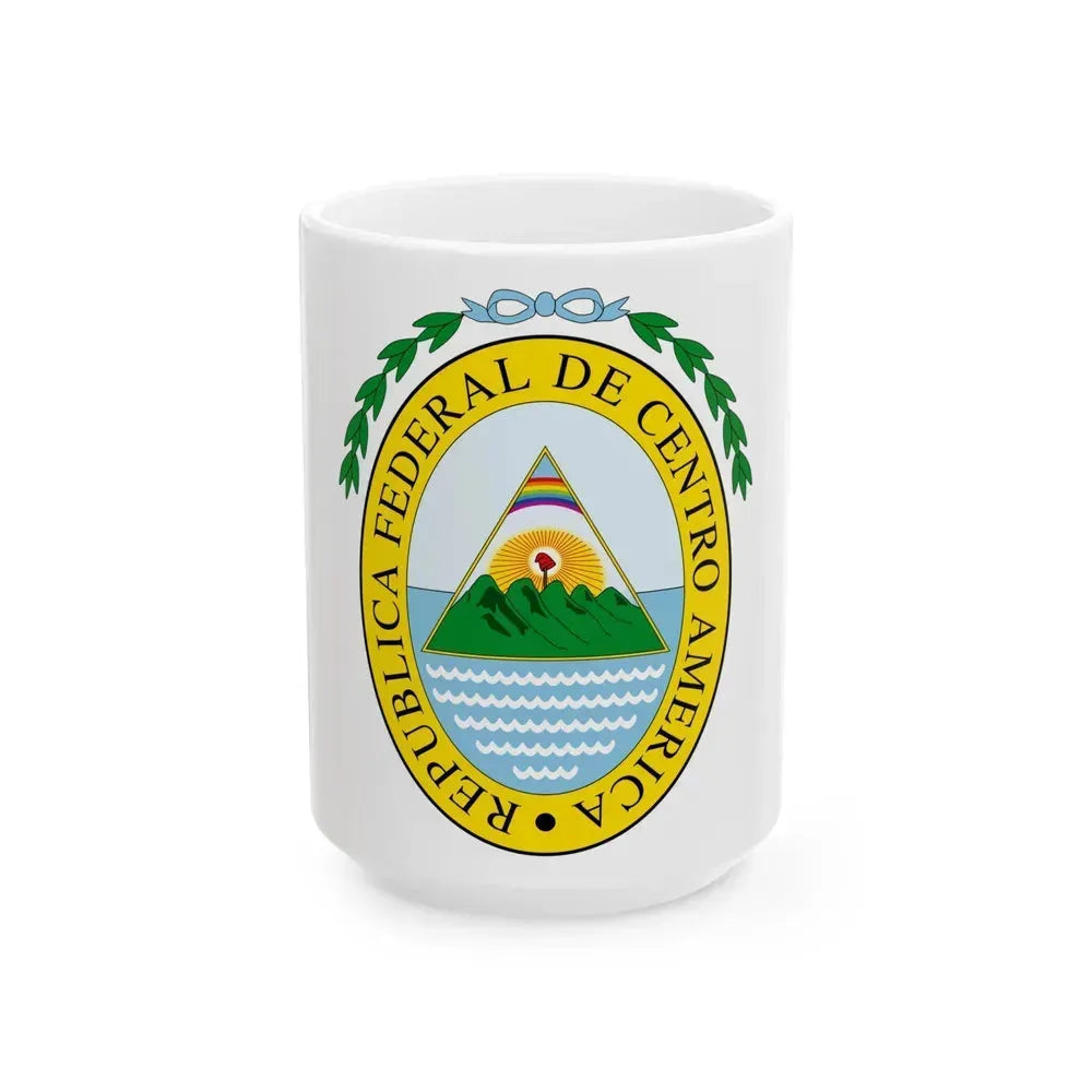Coat of arms of the Federal Republic of Central America - White Coffee Mug 15oz - Go Mug Yourself