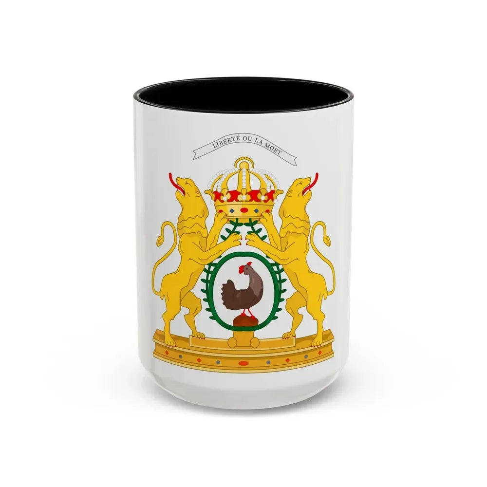Coat of arms of the First Empire of Haiti - Accent Coffee Mug 15oz Black - Go Mug Yourself