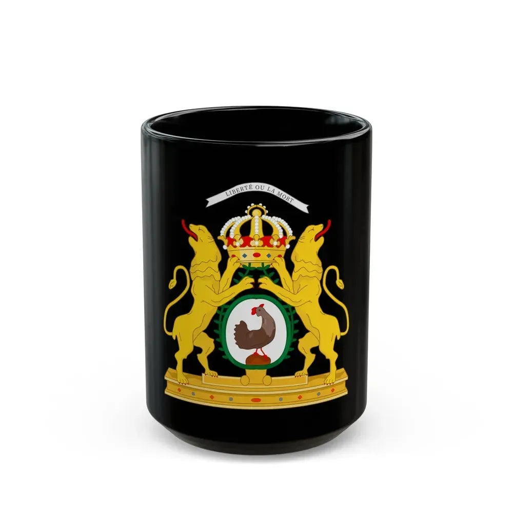 Coat of arms of the First Empire of Haiti - Black Coffee Mug 15oz - Go Mug Yourself