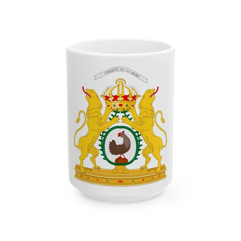 Coat of arms of the First Empire of Haiti - White Coffee Mug 15oz - Go Mug Yourself