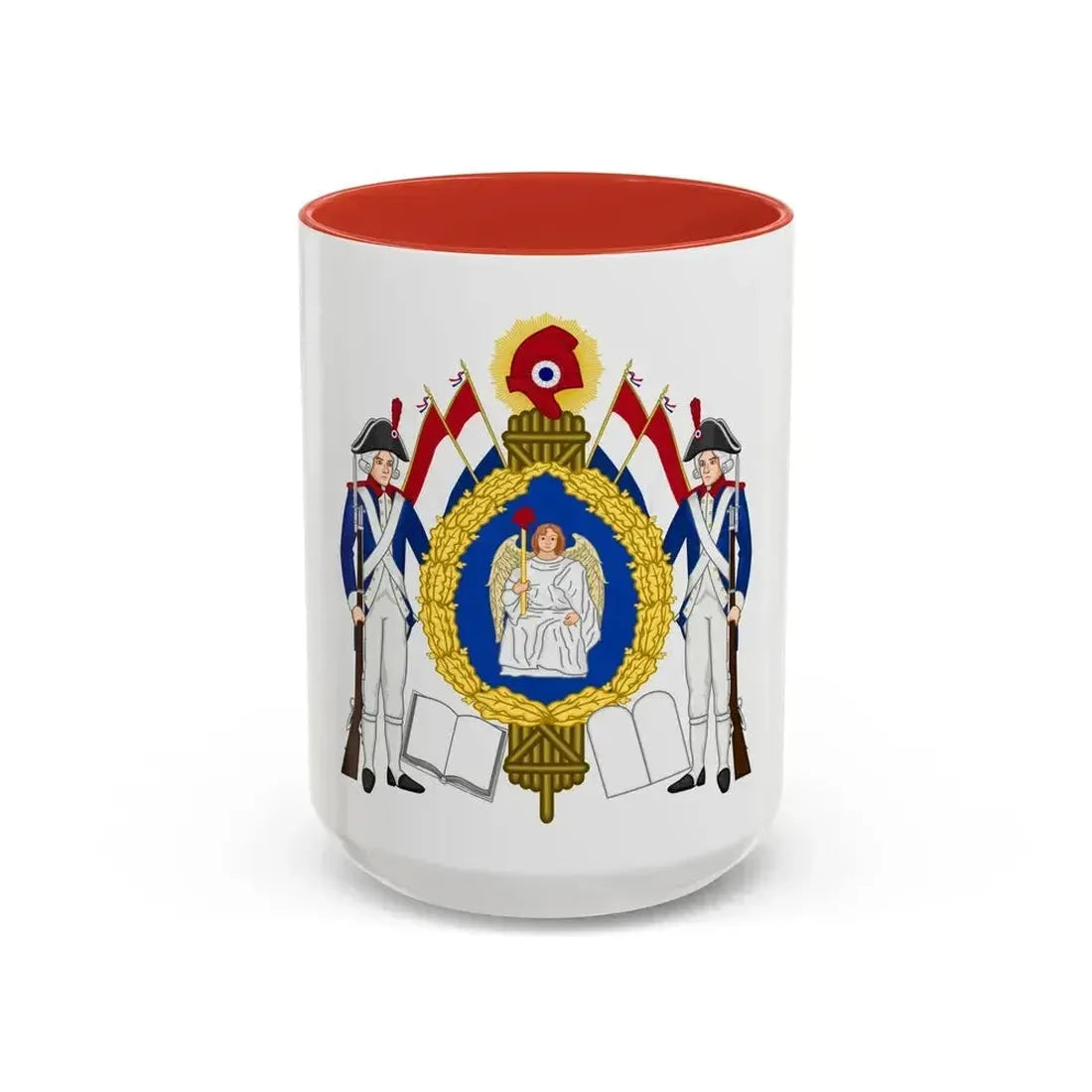 Coat of Arms of the First French Republic - Accent Coffee Mug 15oz Red - Go Mug Yourself
