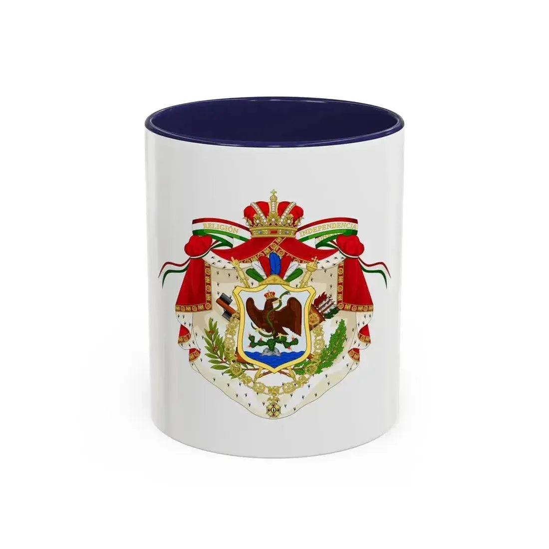 Coat of Arms of the First Mexican Empire - Accent Coffee Mug 11oz Navy - Go Mug Yourself