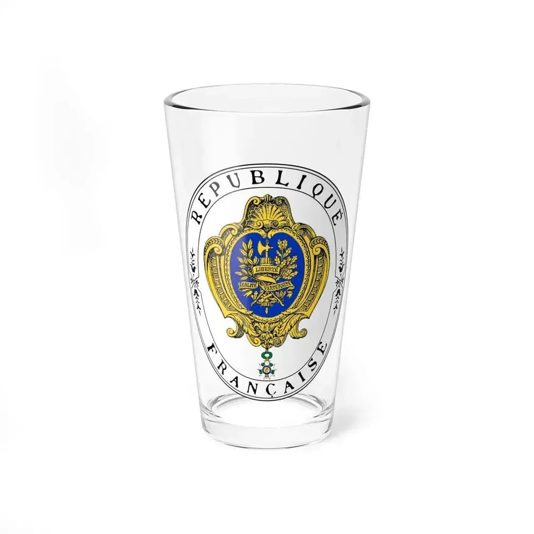 Coat of arms of the French Republic (1905) - Pint Glass 16oz 16oz - Go Mug Yourself