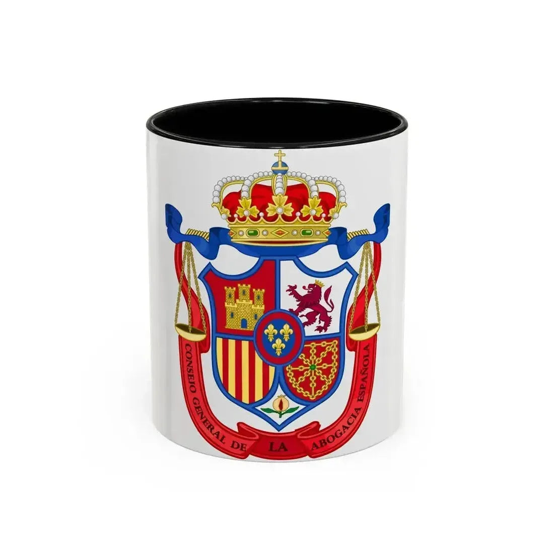 Coat of Arms of the General Council of Spanish Lawyers - Accent Coffee Mug 11oz Black - Go Mug Yourself