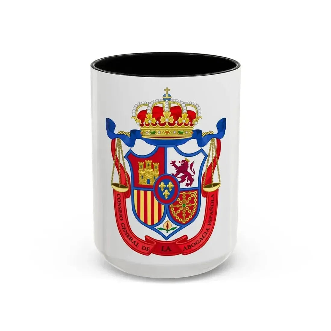 Coat of Arms of the General Council of Spanish Lawyers - Accent Coffee Mug 15oz Black - Go Mug Yourself