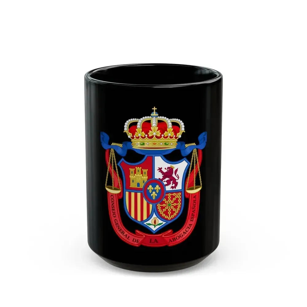 Coat of Arms of the General Council of Spanish Lawyers - Black Coffee Mug 15oz - Go Mug Yourself