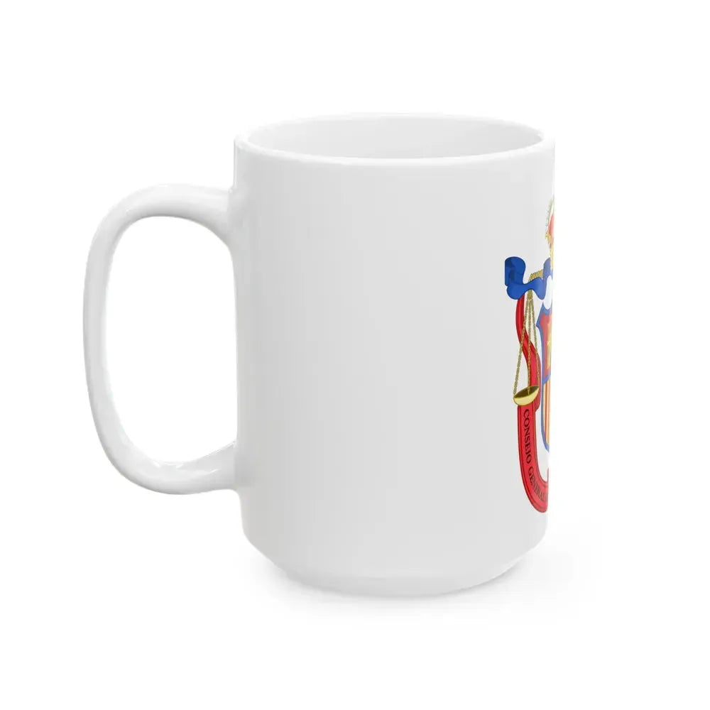 Coat of Arms of the General Council of Spanish Lawyers - White Coffee Mug - Go Mug Yourself