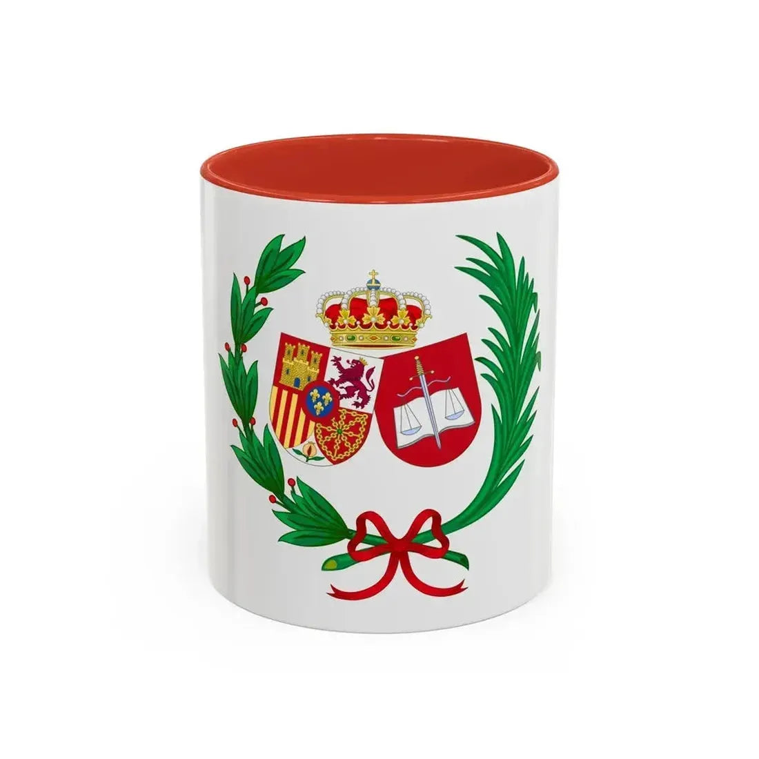 Coat of Arms of the General Council of Spanish Solicitors - Accent Coffee Mug 11oz Red - Go Mug Yourself
