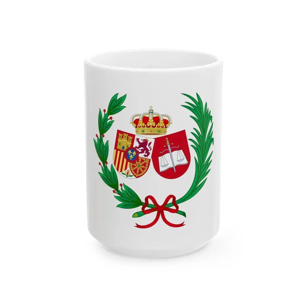 Coat of Arms of the General Council of Spanish Solicitors - White Coffee Mug 15oz - Go Mug Yourself