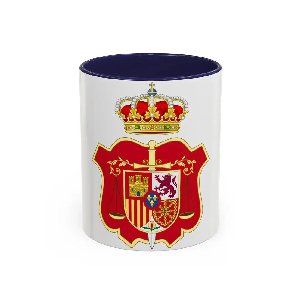 Coat of Arms of the General Council of the Judicial Power of Spain - Accent Coffee Mug 11oz Navy - Go Mug Yourself
