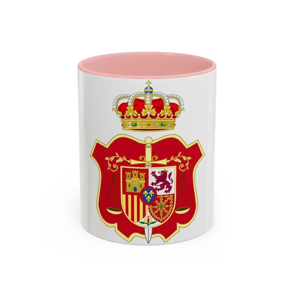 Coat of Arms of the General Council of the Judicial Power of Spain - Accent Coffee Mug 11oz Pink - Go Mug Yourself