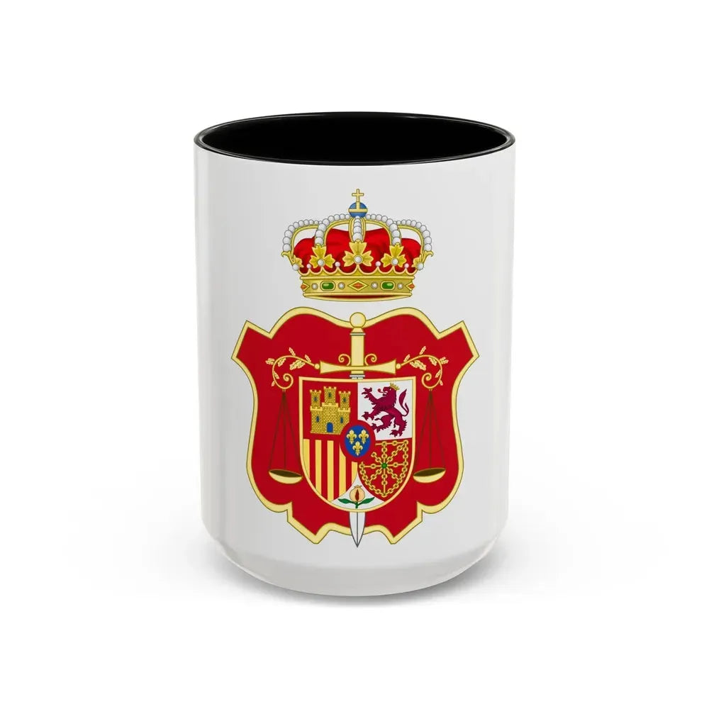 Coat of Arms of the General Council of the Judicial Power of Spain - Accent Coffee Mug 15oz Black - Go Mug Yourself