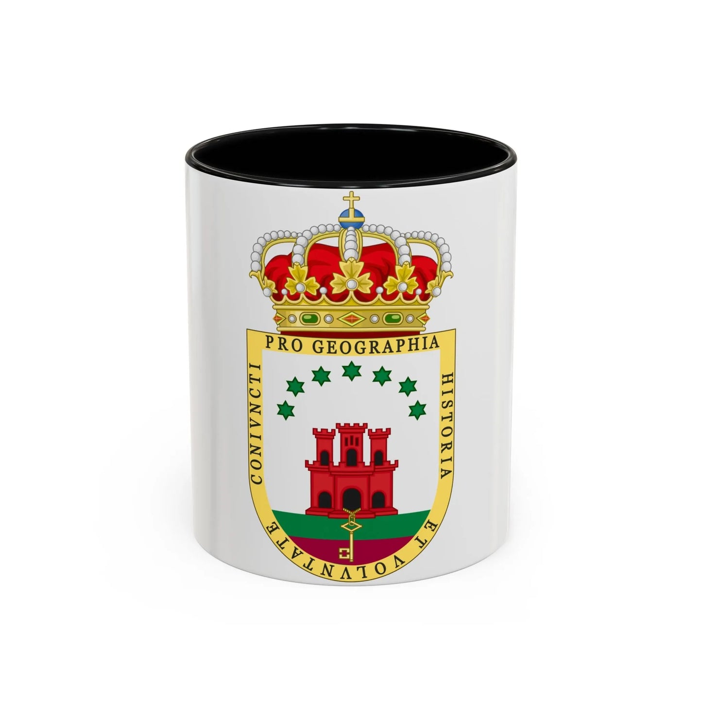 Coat of Arms of the Gibraltar Countryside Commonwealth - Accent Coffee Mug 11oz Black - Go Mug Yourself