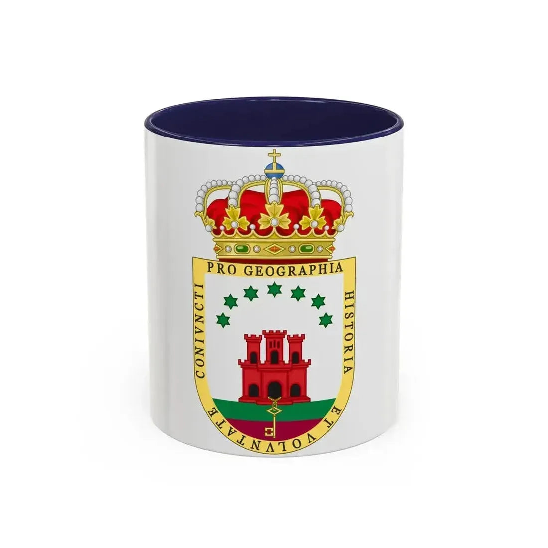 Coat of Arms of the Gibraltar Countryside Commonwealth - Accent Coffee Mug 11oz Navy - Go Mug Yourself