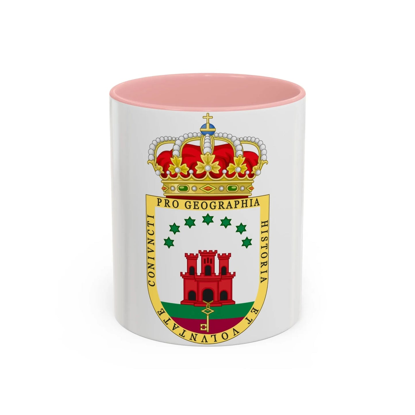Coat of Arms of the Gibraltar Countryside Commonwealth - Accent Coffee Mug 11oz Pink - Go Mug Yourself