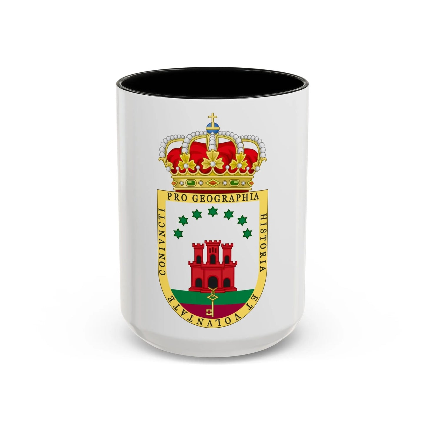 Coat of Arms of the Gibraltar Countryside Commonwealth - Accent Coffee Mug 15oz Black - Go Mug Yourself