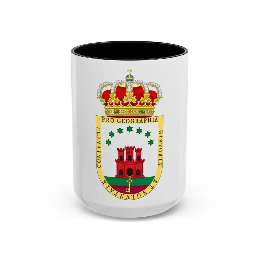 Coat of Arms of the Gibraltar Countryside Commonwealth - Accent Coffee Mug 15oz Black - Go Mug Yourself