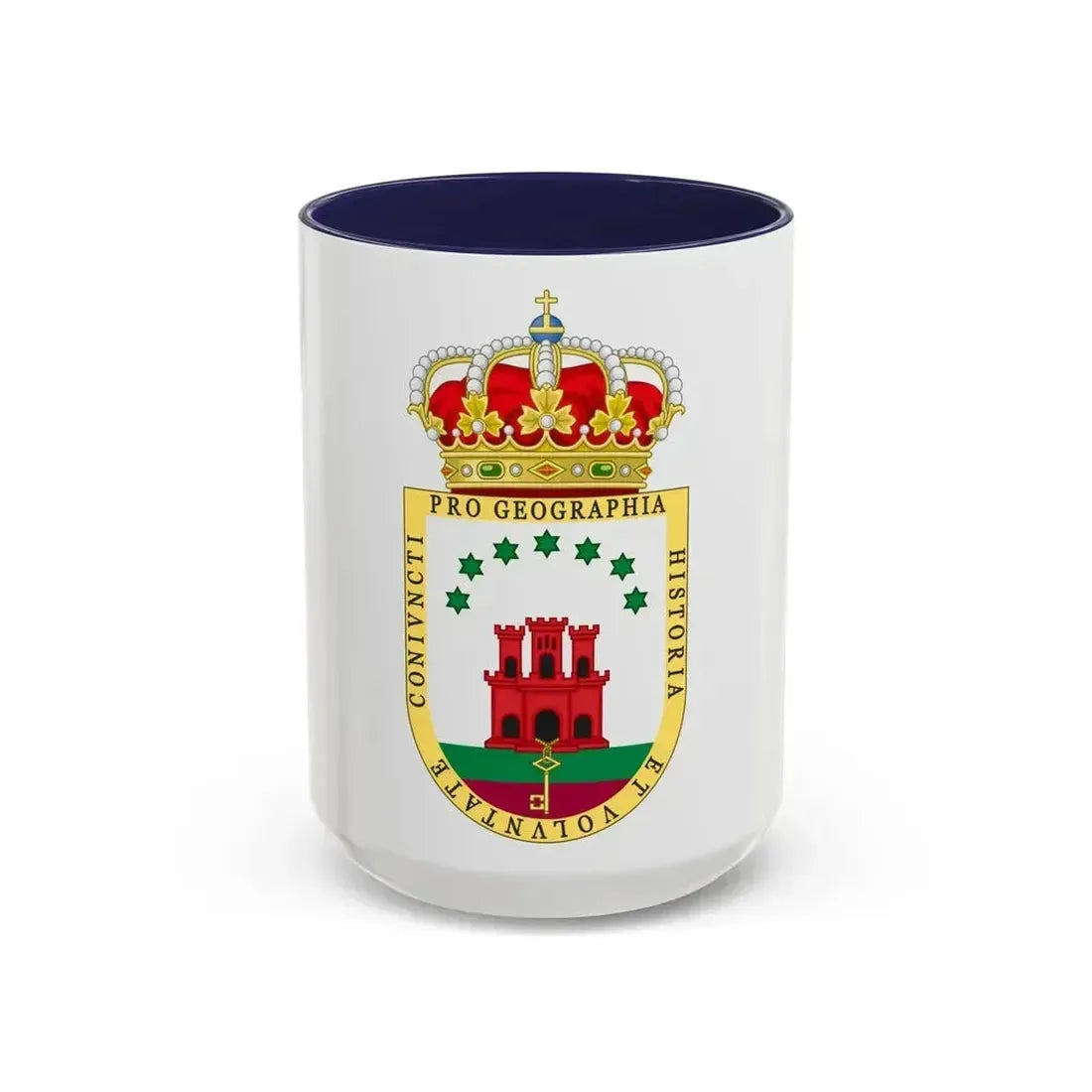 Coat of Arms of the Gibraltar Countryside Commonwealth - Accent Coffee Mug 15oz Navy - Go Mug Yourself