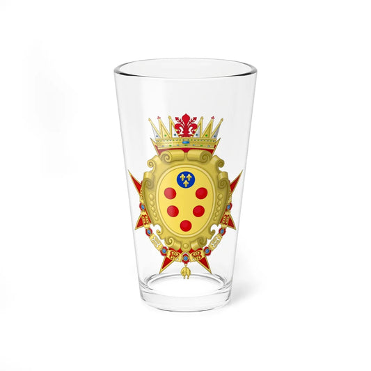 Coat of Arms of the Grand duchy of Tuscany (Italy) (Coat of Arms) Pint Glass 16oz 16oz - Go Mug Yourself