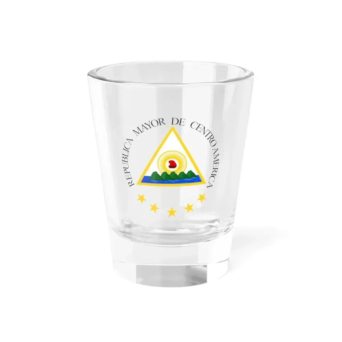 Coat of arms of the Greater Republic of Central America (1898) - Shot Glass 1.5oz 1.5oz - Go Mug Yourself