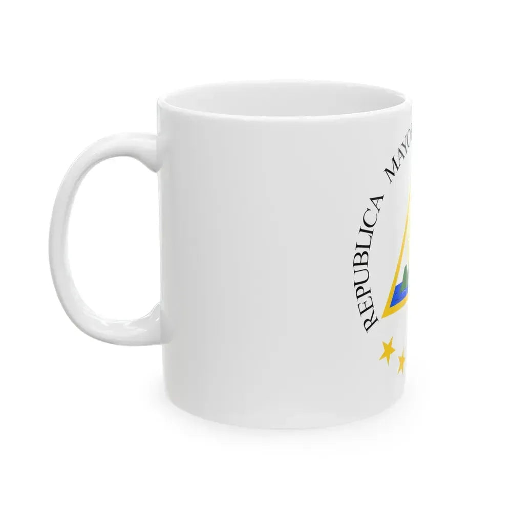 Coat of arms of the Greater Republic of Central America (1898) - White Coffee Mug - Go Mug Yourself