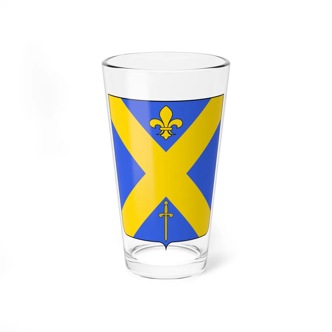 Coat of arms of the House of DAndrea (Italy) (Coat of Arms) Pint Glass 16oz 16oz - Go Mug Yourself