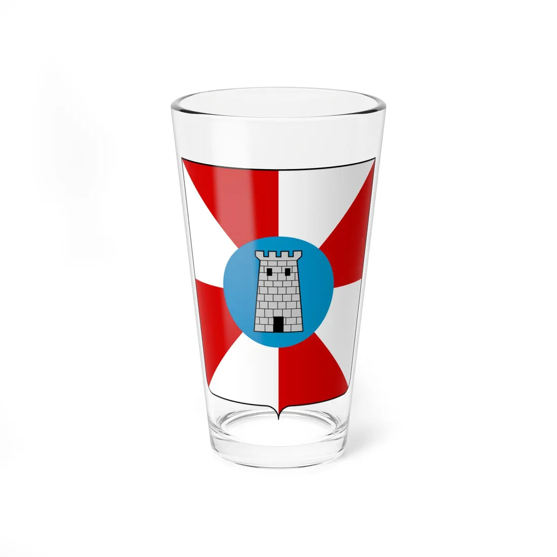 Coat of arms of the House of Fanzago degli Aliprandi (Italy) (Coat of Arms) Pint Glass 16oz 16oz - Go Mug Yourself