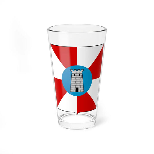 Coat of arms of the House of Fanzago degli Aliprandi (Italy) (Coat of Arms) Pint Glass 16oz 16oz - Go Mug Yourself