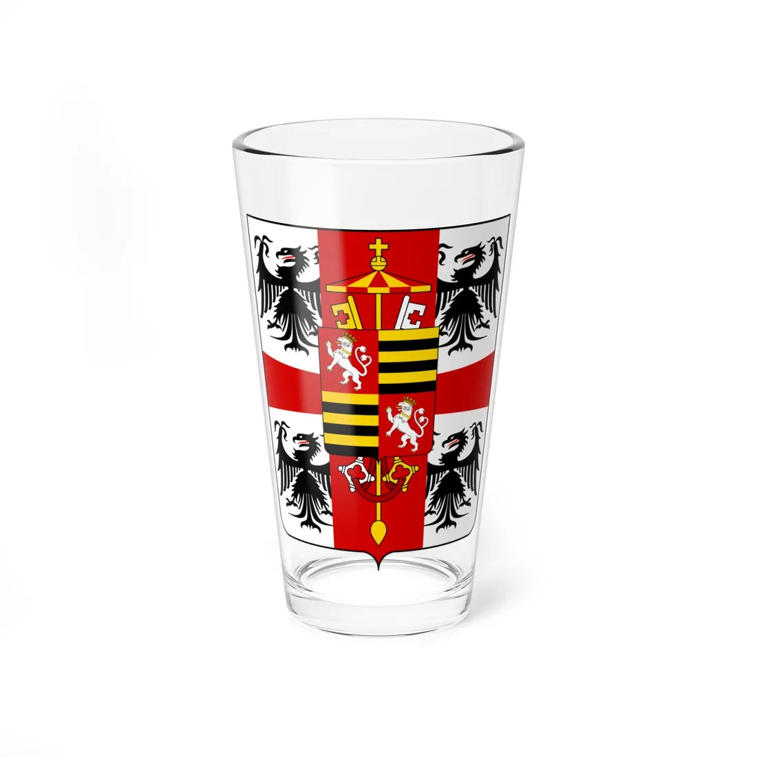 Coat of arms of the House of Gonzaga 1510 with arms of Boemia-Gonzaga (Italy) (Coat of Arms) Pint Glass 16oz 16oz - Go Mug Yourself