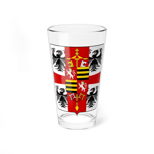 Coat of arms of the House of Gonzaga 1510 with arms of Boemia-Gonzaga (Italy) (Coat of Arms) Pint Glass 16oz 16oz - Go Mug Yourself