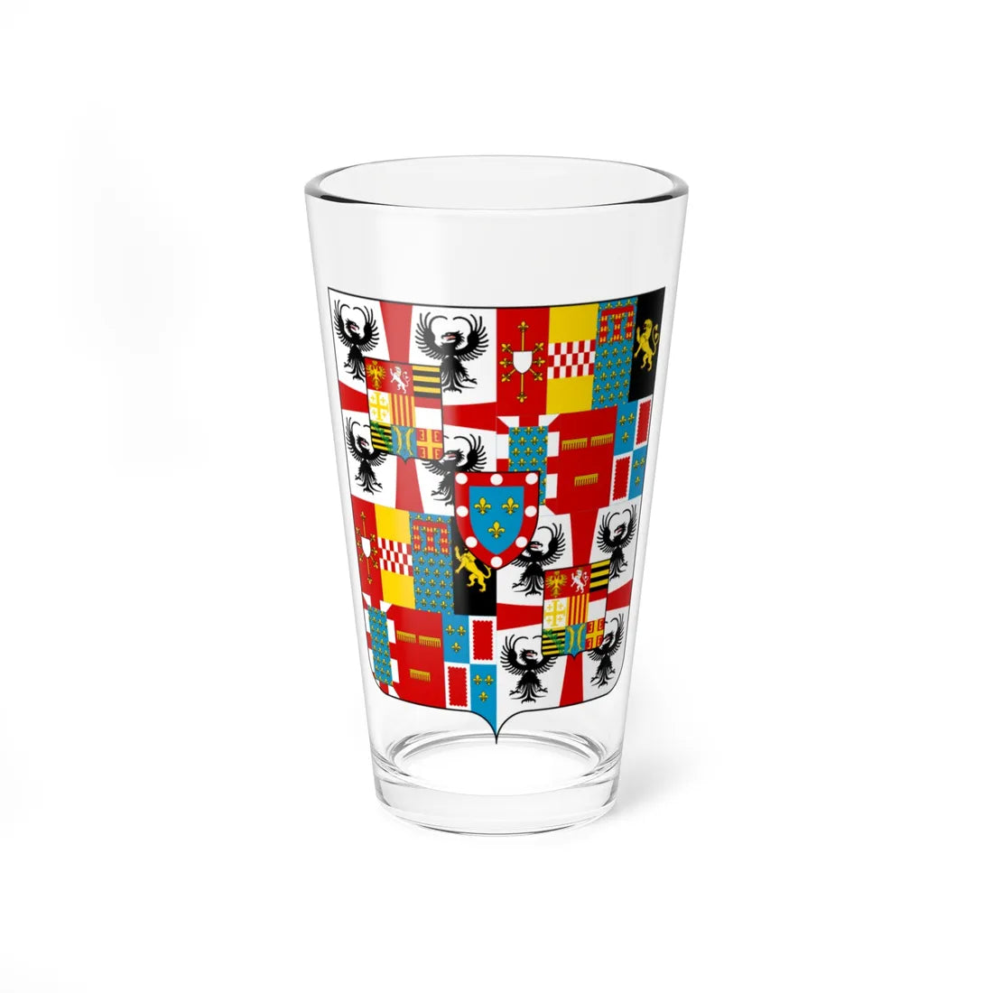 Coat of arms of the House of Gonzaga 1627 (Italy) (Coat of Arms) Pint Glass 16oz 16oz - Go Mug Yourself